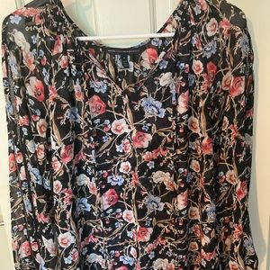 White House Black Market floral blouse.